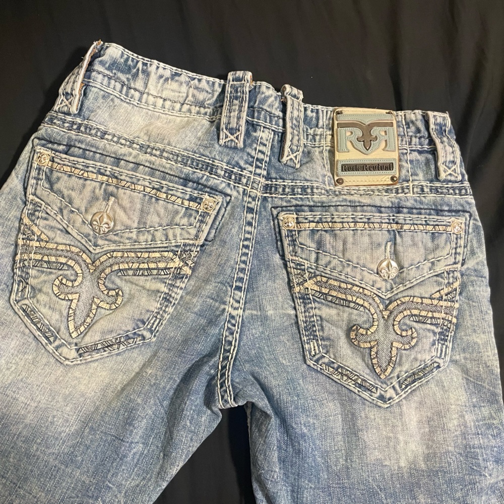 Mens Rock Revival Jeans. Waist size 30. Slim boot
